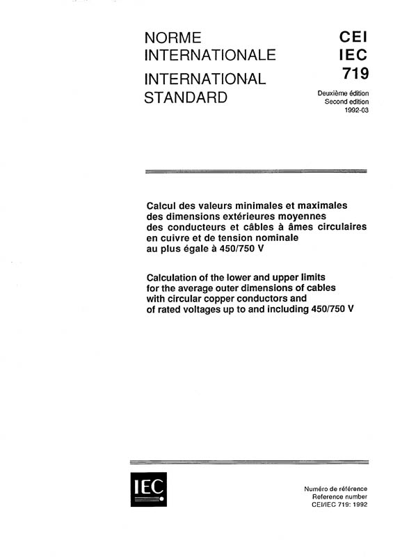 Cover IEC 60719:1992